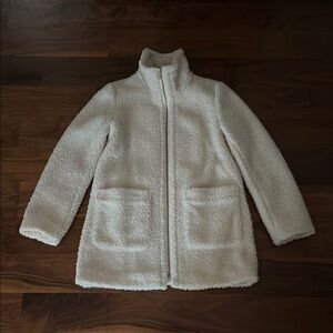 Loft Cozy White Sherpa Jacket